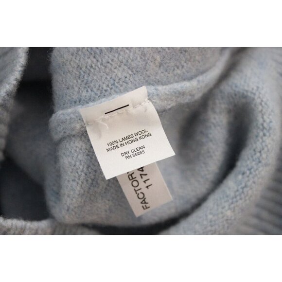 Express Sweater Size Large 100% Lambs Wool Knit Argyle Preppy Pastel V-Neck - Picture 13 of 13